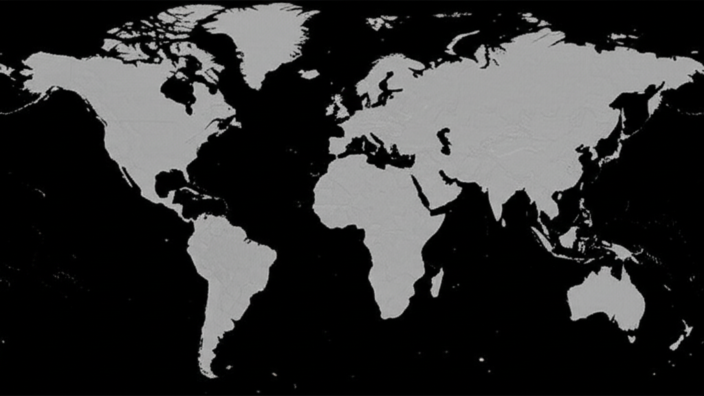 World map with strategic delivery hubs